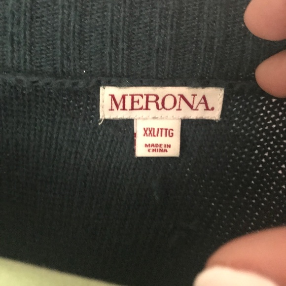 Blue Cable Knit Sweater Plus Size - Picture 3 of 5